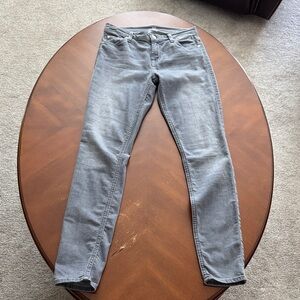 7 For All Mankind Women's Light Gray Skinny Jeans